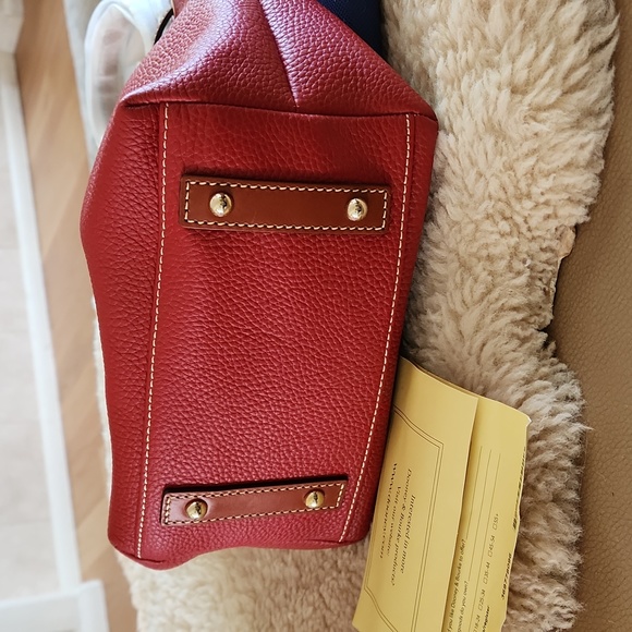 NWT Dooney & Bourke Red Pebbled Leather Aimee Drawstring Crossbody Bag ❤️ - Picture 8 of 16